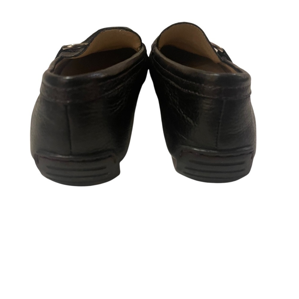 Women’s NINE WEST Sedira Black Leather Loafers Shoes Flats - Picture 6 of 7